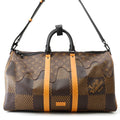 Louis Vuitton Boston Bag Damier Ebene Giant Monogram Keepall Bandouliere 50