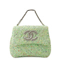 Chanel Handbag CC Logo Jumbo CC Tweed Chain Handle