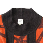 Hermes Bolduc Cashmere Silk Contrast Sleeveless Knit Sweater Top SM Dark Brown — view 6