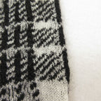 Dior Plaid Mohair Knit Polo Shirt Sweater 46 White Black — view 3