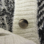 Dior Plaid Mohair Knit Polo Shirt Sweater 46 White Black — view 7
