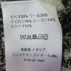 Dior Plaid Mohair Knit Polo Shirt Sweater 46 White Black — view 6