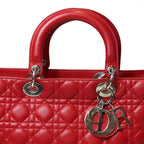 Dior Lady Dior Large Handbag Lambskin Leather — view 7