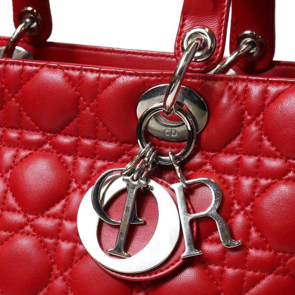 Dior Lady Dior Large Handbag Lambskin Leather — view 8