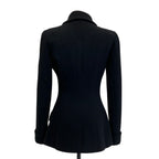 Chanel Vintage CC Logo Button Tweed Jacket Skirt Set 38 Black — view 5