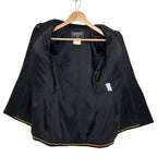 Chanel Vintage CC Logo Button Tweed Jacket Skirt Set 38 Black — view 6