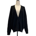 Hermes Pattern Virgin Wool Knit Cardigan 36 Black