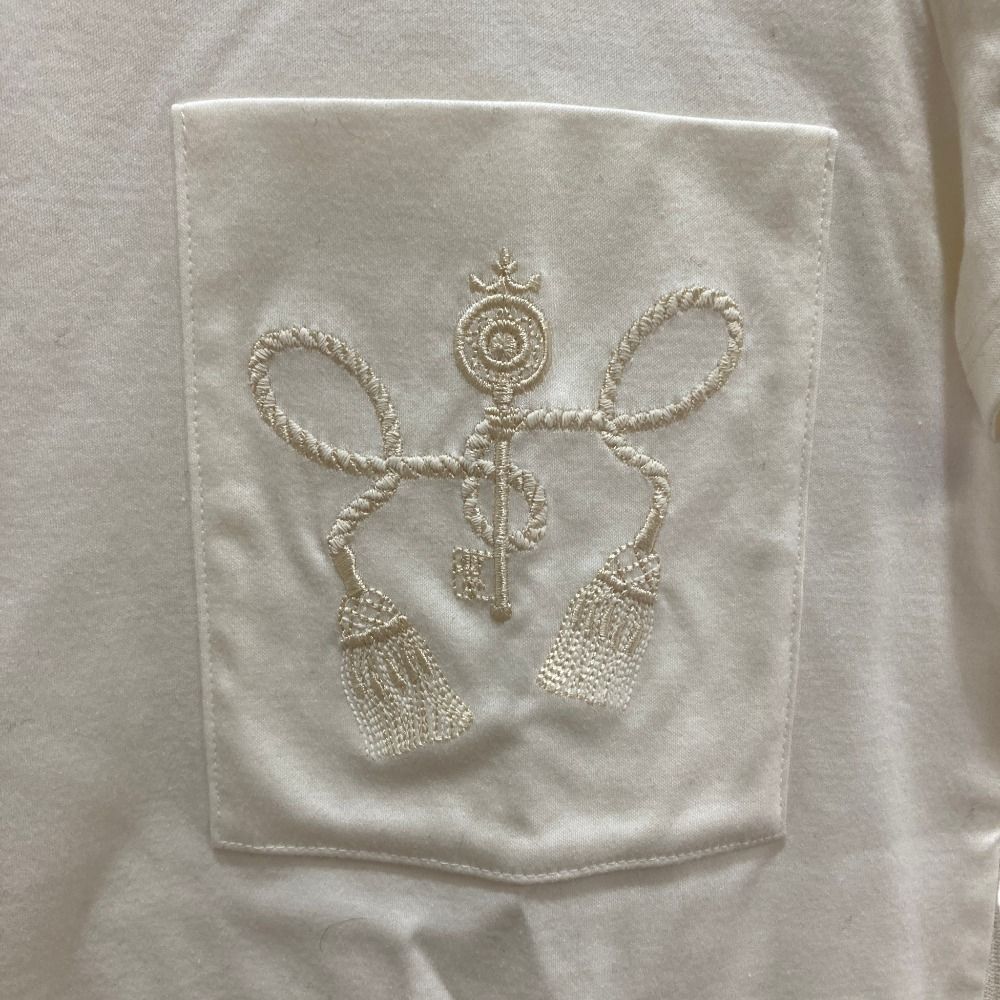 Hermes Chest Pocket Embroidery T-Shirt Off White — view 3