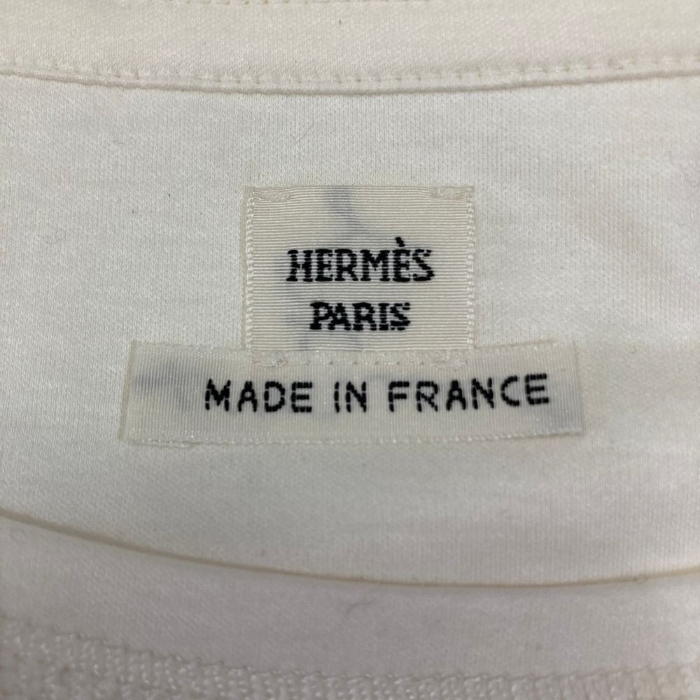Hermes Chest Pocket Embroidery T-Shirt Off White — view 6
