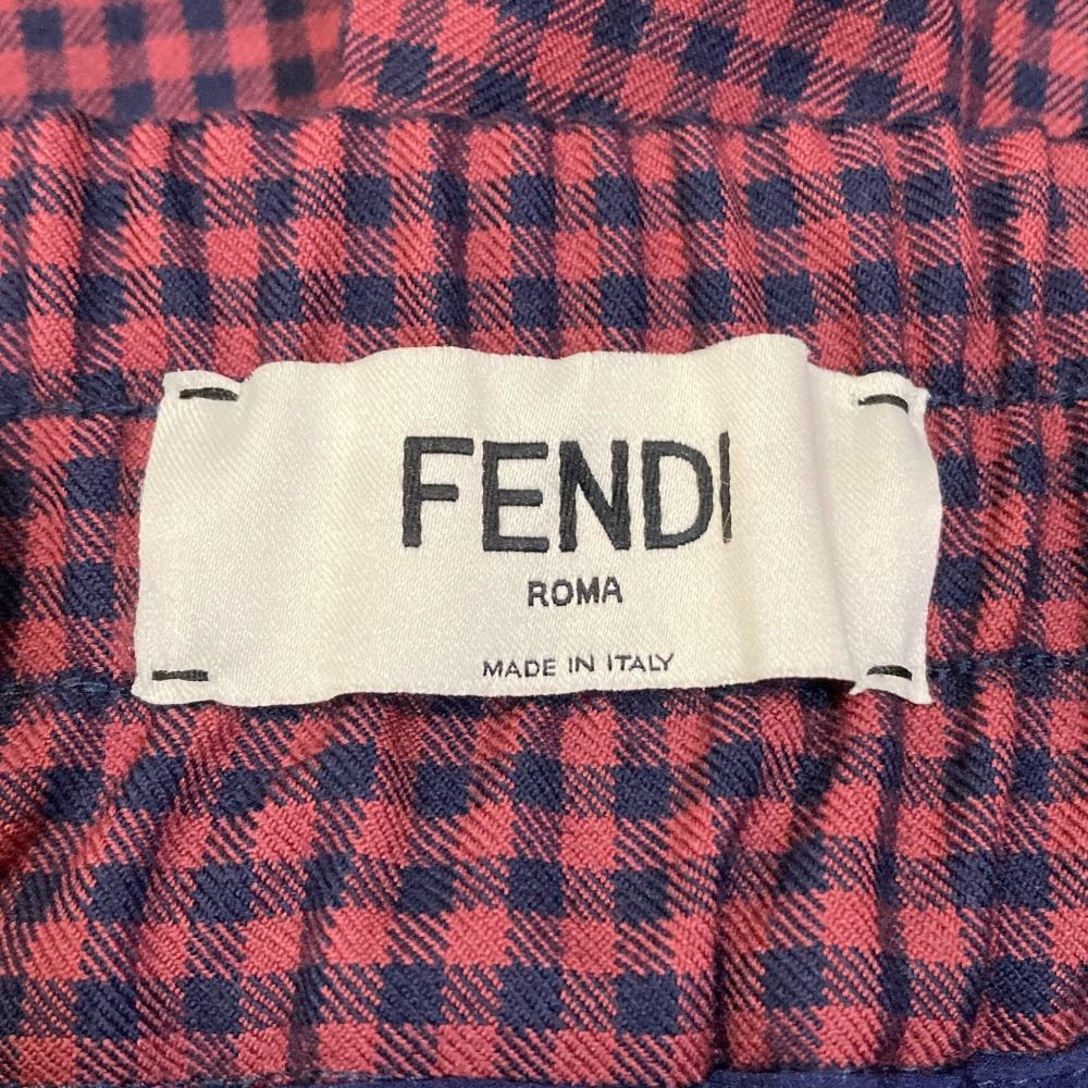 Fendi Gingham Check Shorts 36 Navy — view 5