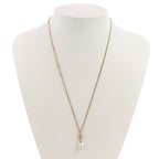 Chanel S CC Logo Pearl Chain Necklace Gold — view 5