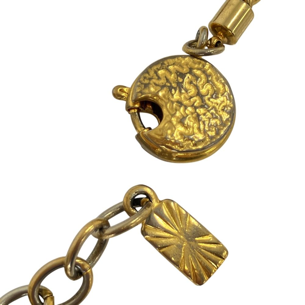 Saint Laurent Vintage Large Heart Necklace Gold Plated — view 7