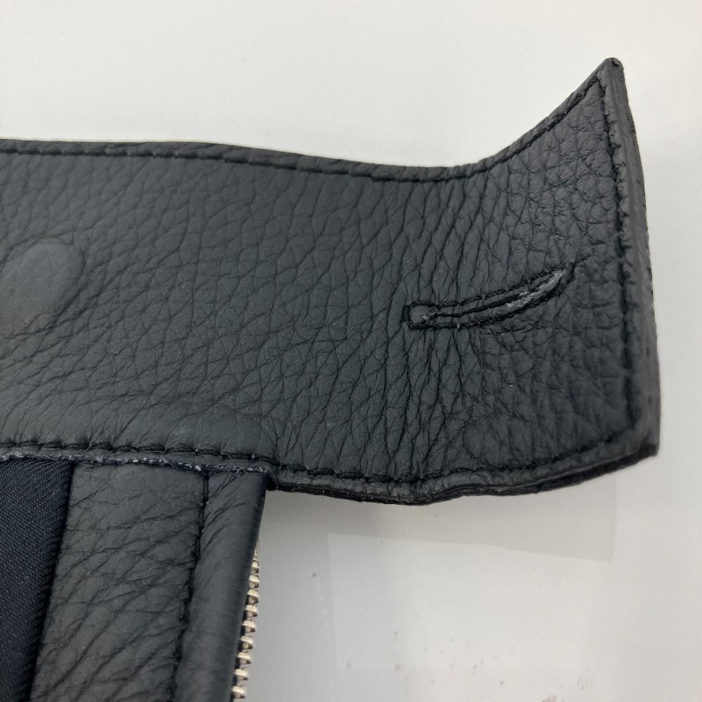 Hermes Collier de Chien Leather Skirt 34 Navy — view 8