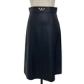 Hermes Collier de Chien Leather Skirt 34 Navy