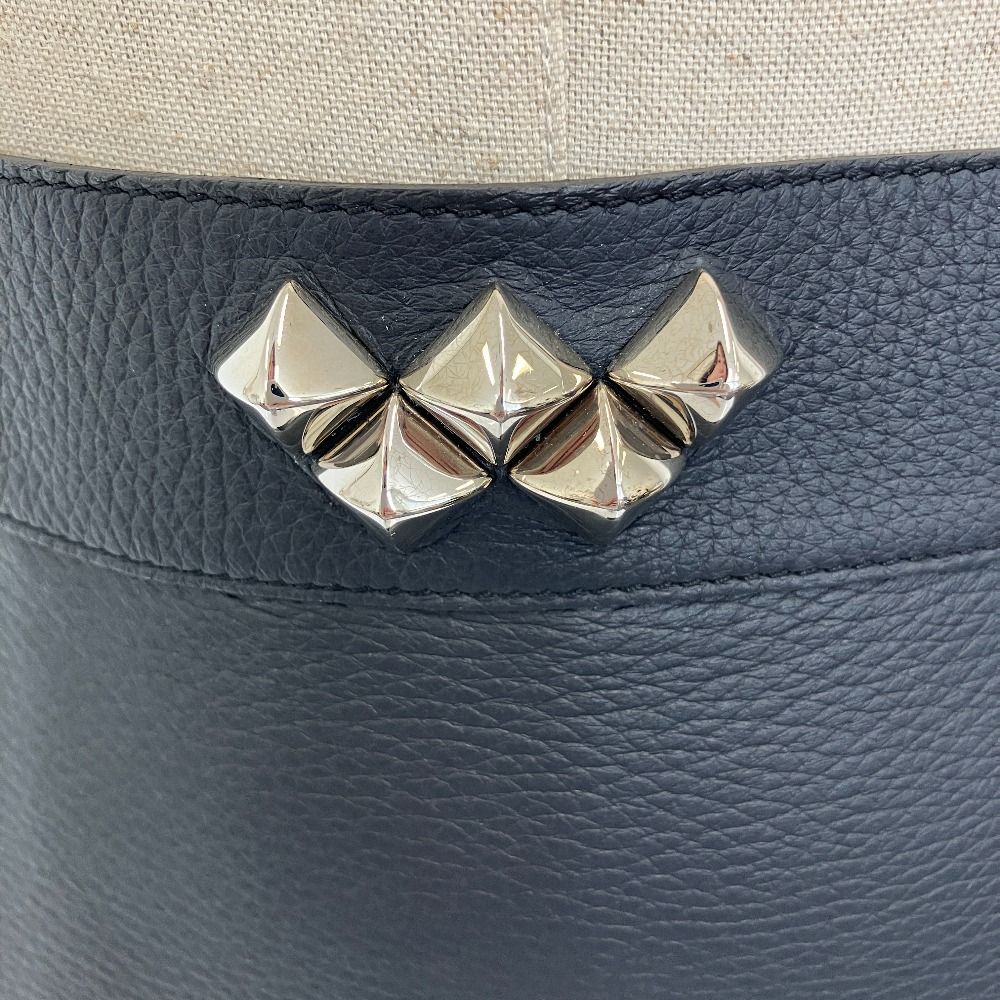 Hermes Collier de Chien Leather Skirt 34 Navy — view 5