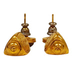 Chanel 99A Vintage Gripoix Swing Earrings Gold Plated — view 6