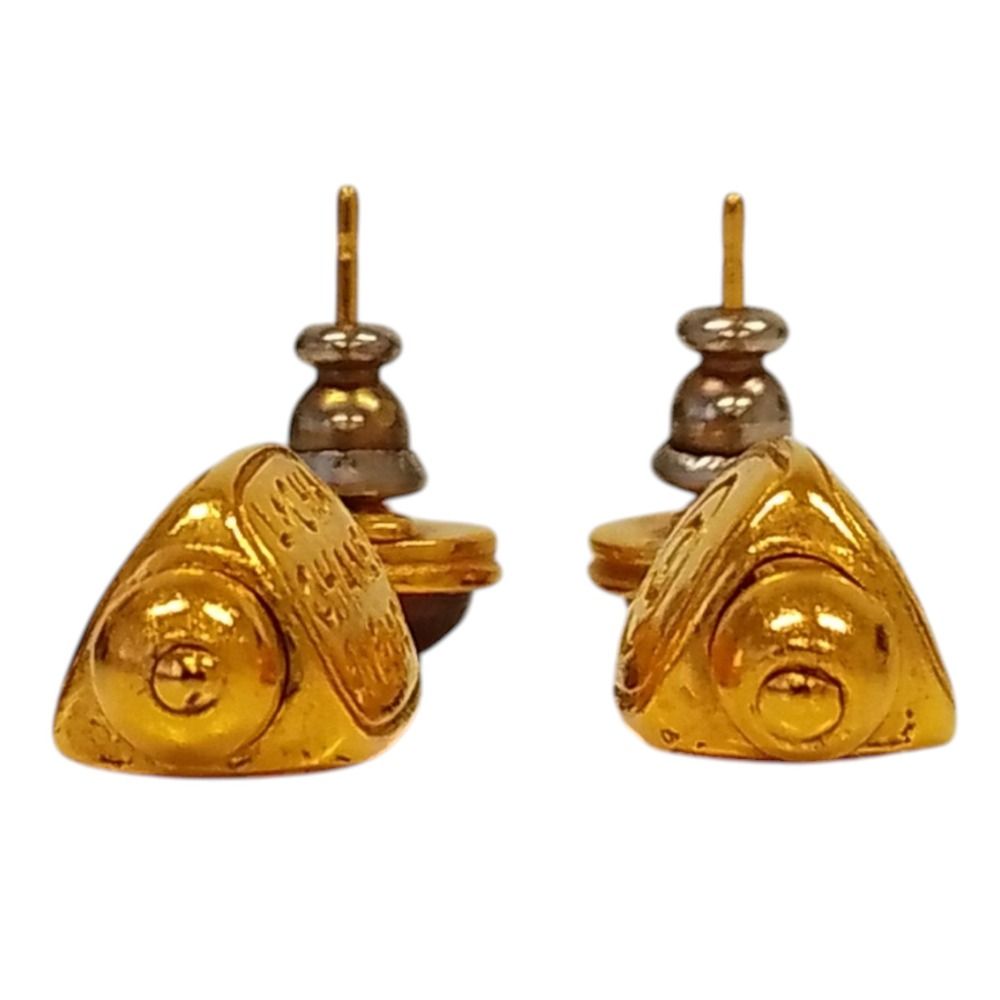 Chanel 99A Vintage Gripoix Swing Earrings Gold Plated — view 6