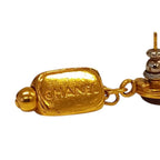 Chanel 99A Vintage Gripoix Swing Earrings Gold Plated — view 8