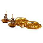 Chanel 99A Vintage Gripoix Swing Earrings Gold Plated — view 5