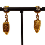 Chanel 99A Vintage Gripoix Swing Earrings Gold Plated — view 3