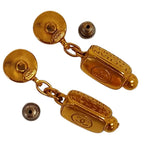 Chanel 99A Vintage Gripoix Swing Earrings Gold Plated — view 4