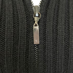 Chanel Cashmere 100% CC Logo Wide Rib Knit Zip Jacket 34 Black — view 6