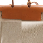 Hermes Herbag PM 2-Way Toile H Leather Beige Black D Shoulder Bag — view 8