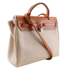 Hermes Herbag PM 2-Way Toile H Leather Beige Black D Shoulder Bag — view 3