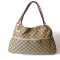 Gucci GG Canvas Tote Bag Beige Pink