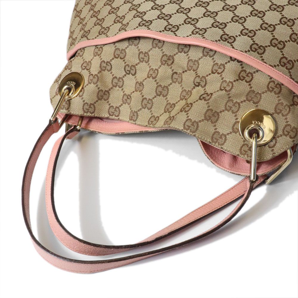 Gucci GG Canvas Tote Bag Beige Pink — view 3