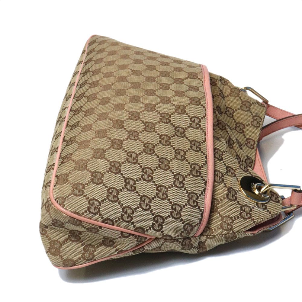 Gucci GG Canvas Tote Bag Beige Pink — view 6