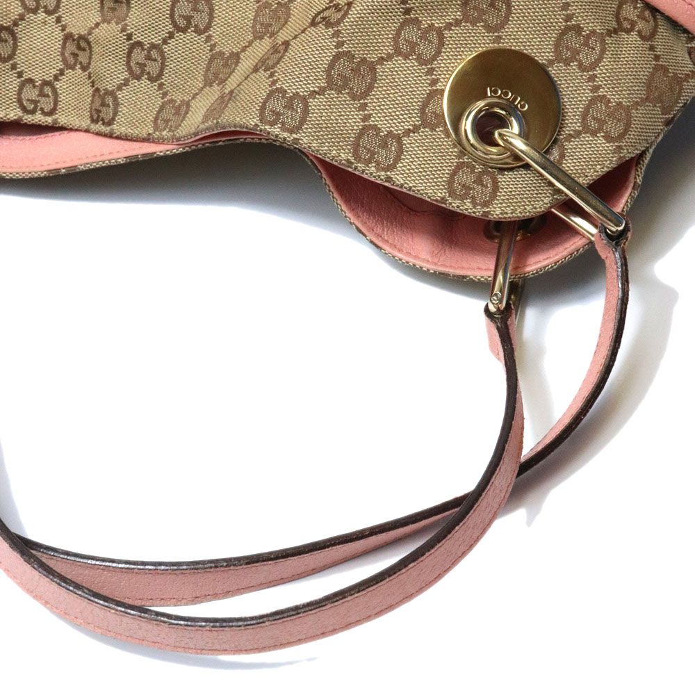 Gucci GG Canvas Tote Bag Beige Pink — view 4