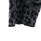Dior Vintage Embroidered Leopard Wool Cardigan Gray — view 6