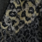 Dior Vintage Embroidered Leopard Wool Cardigan Gray — view 5