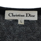 Dior Vintage Embroidered Leopard Wool Cardigan Gray — view 7