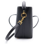 Saint Laurent Paris le 37 Mini Bucket Shiny Leather 2-Way Shoulder Bag Black — view 3