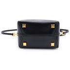 Saint Laurent Paris le 37 Mini Bucket Shiny Leather 2-Way Shoulder Bag Black — view 4
