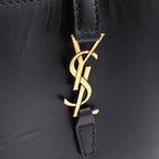 Saint Laurent Paris le 37 Mini Bucket Shiny Leather 2-Way Shoulder Bag Black — view 6