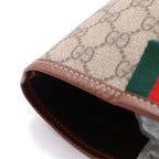 Gucci GG Supreme All Over Pattern Logo Leather Hand Tote Bag Brown — view 6