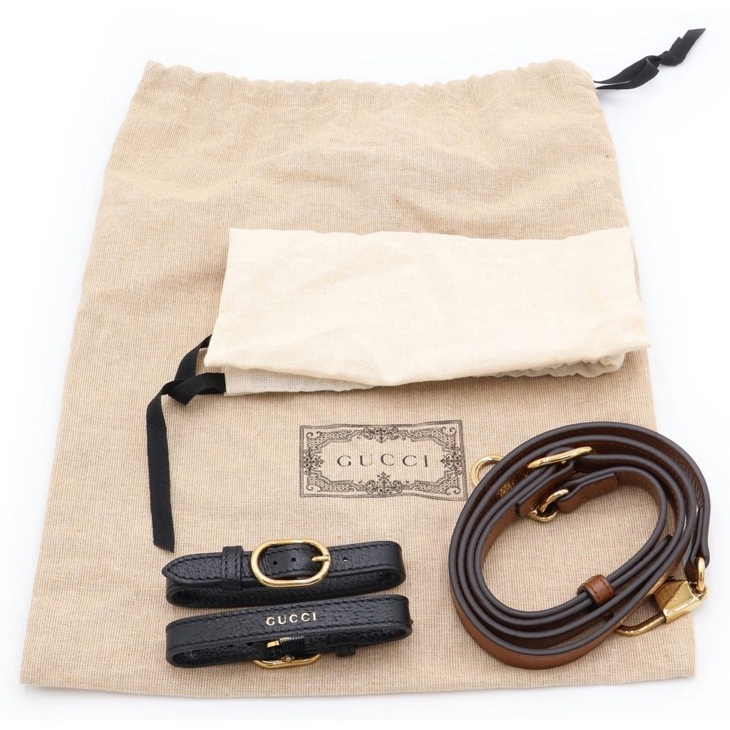 Gucci Diana Mini 2-Way Shoulder Bag Mini Brown Leather Gold — view 8