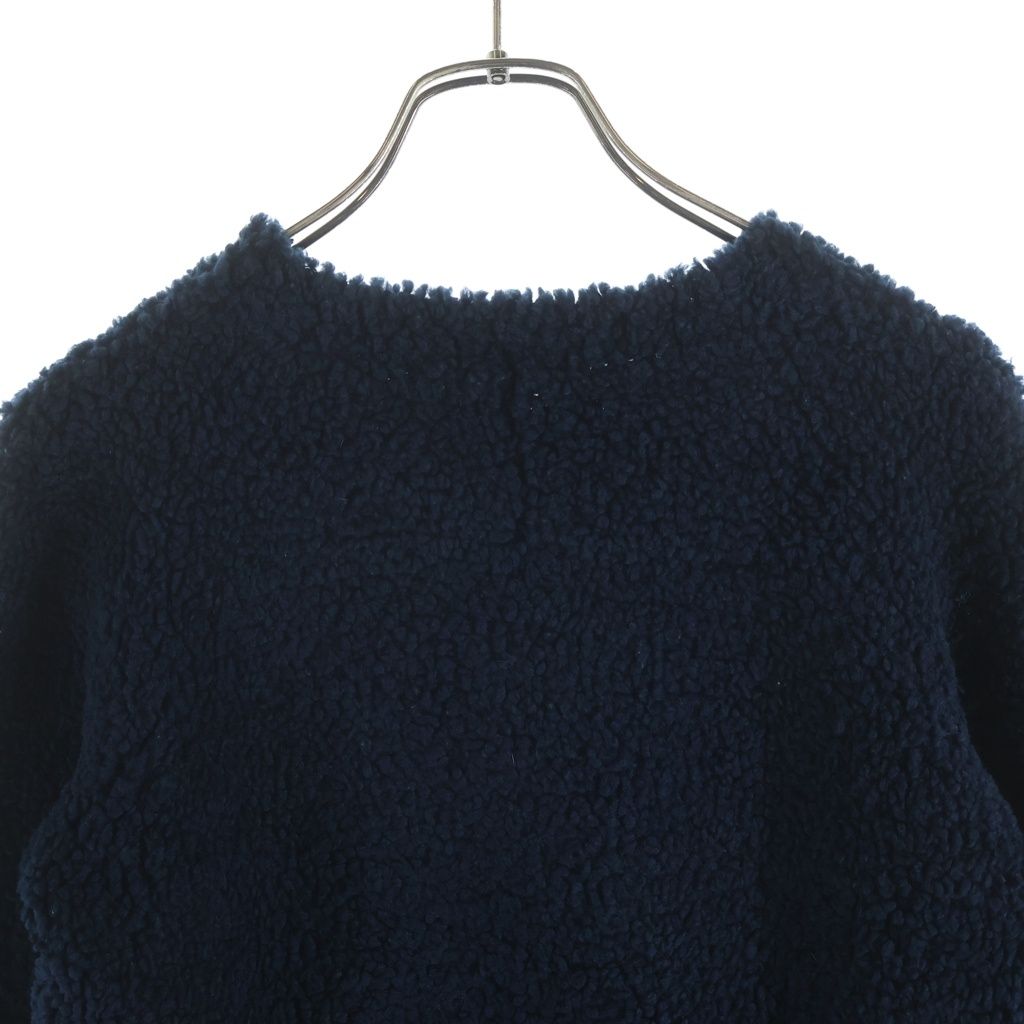 Chanel CC Logo Wool Acrylic Long Sleeve Knit Sweater Cashmere Blend Navy — view 4