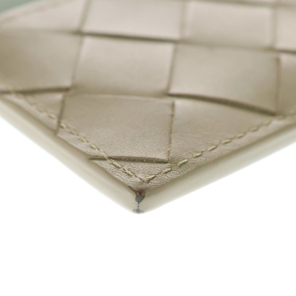 Bottega Veneta Card Case Intrecciato Green Top Leather — view 6