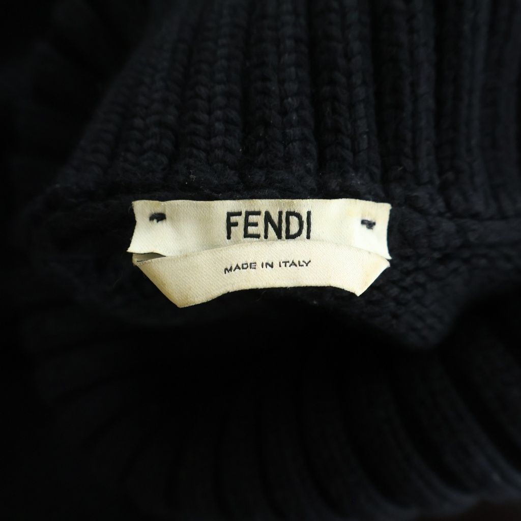 Fendi Logo Turtleneck Knit Black 40 Sweater — view 6