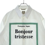 Dior Bookcover Book Cover Cotton Button Down Long Sleeve Shirt White — view 3