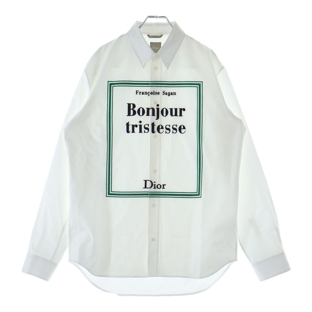 Dior Bookcover Book Cover Cotton Button Down Long Sleeve Shirt White