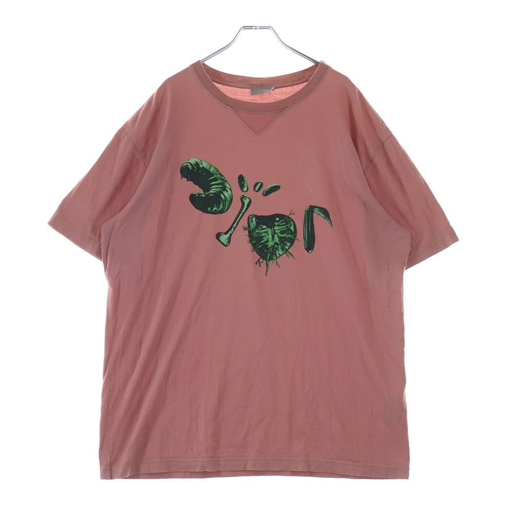 Dior Travis Scott Cactus Jack Front Print Short Sleeve T-Shirt Pink #xl