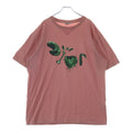Dior Travis Scott Cactus Jack Front Print Short Sleeve T-Shirt Pink #xl