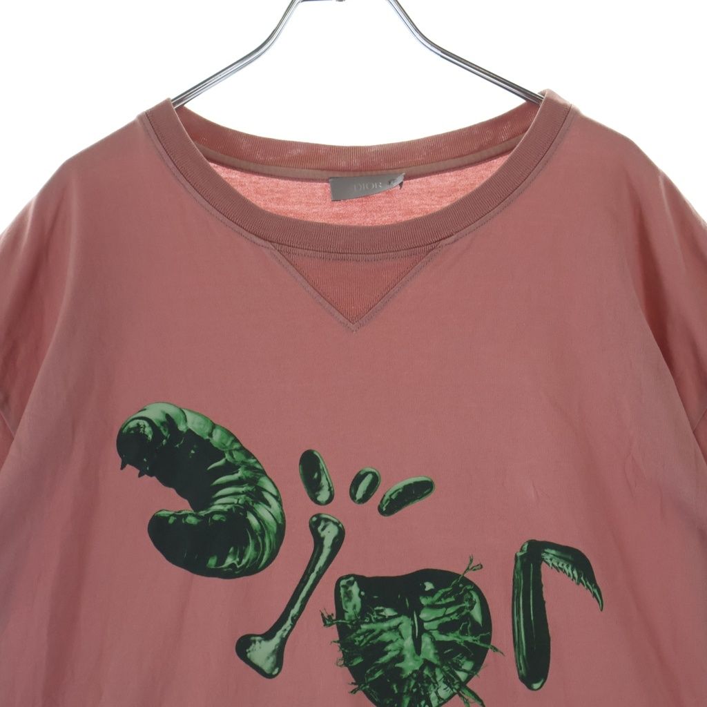 Dior Travis Scott Cactus Jack Front Print Short Sleeve T-Shirt Pink #xl — view 3
