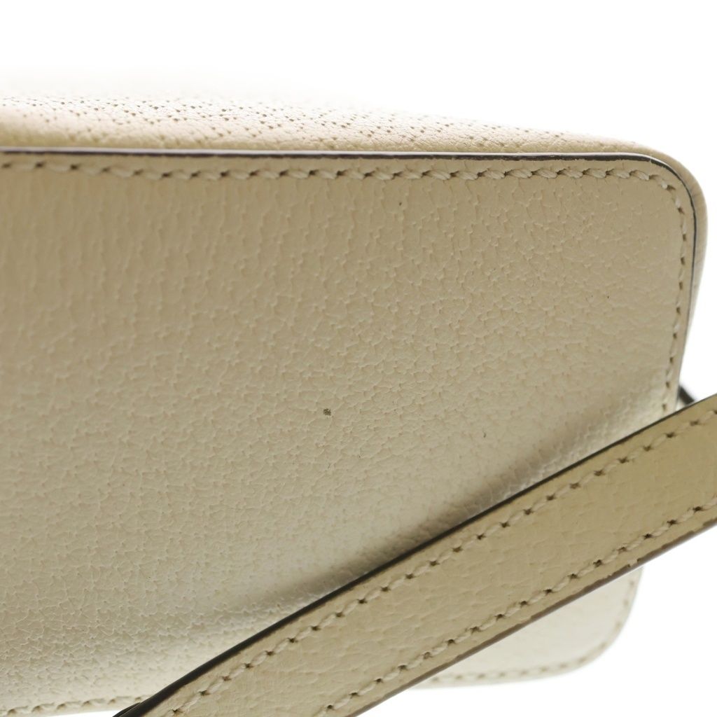 Gucci Ophidia GG Leather Shoulder Bag White — view 6