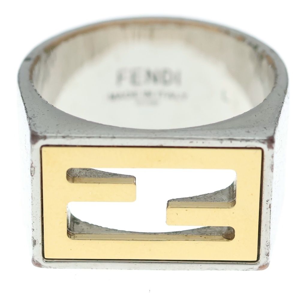 Fendi FF Motif Signet Ring Silver — view 4